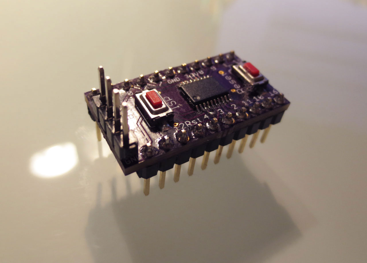 Top view of the LPC812 breakout board