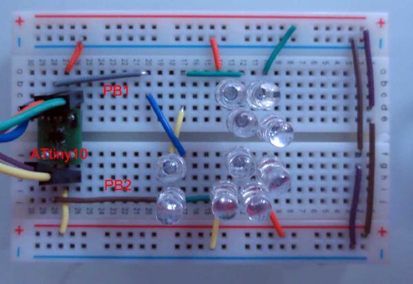 How many I/Os are needed to drive electronic dice?