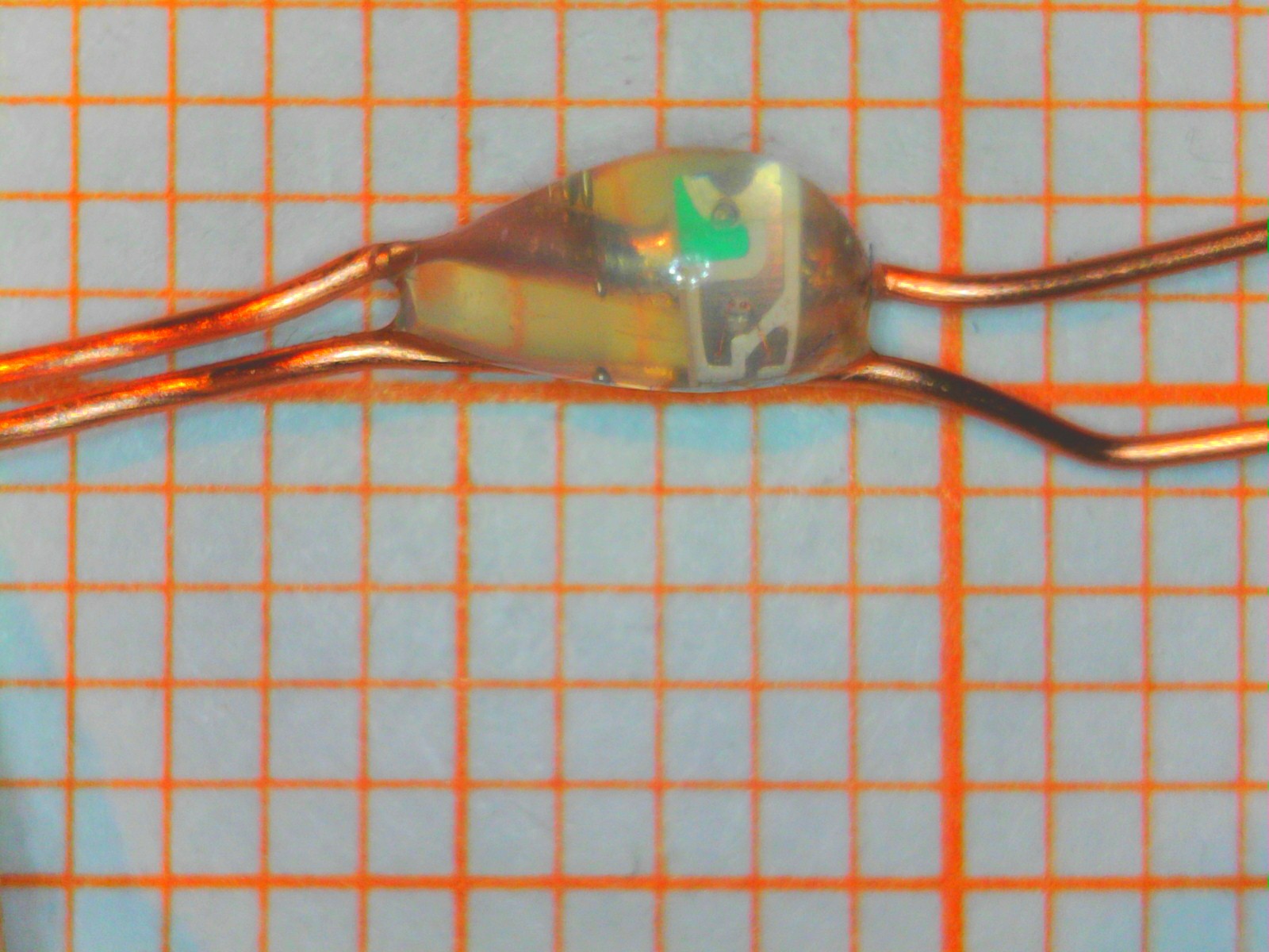 Blue LED microscope view
