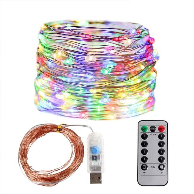 Vendor image of multicolor LED string