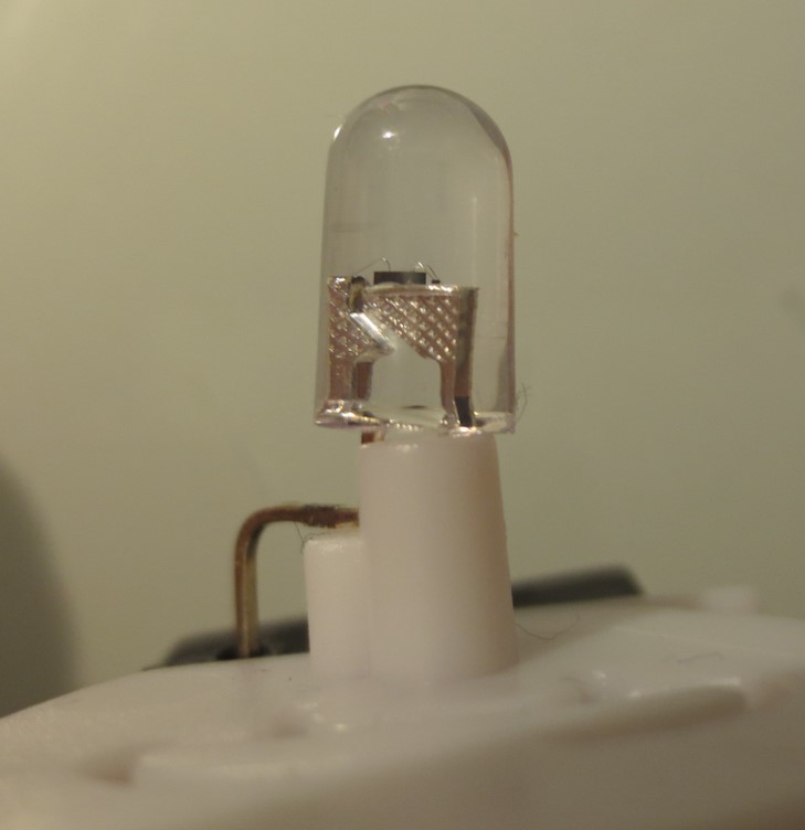 Side view of internal components